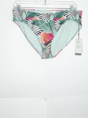 Calia Womens Wide Banded Bikini Bottom Size XL